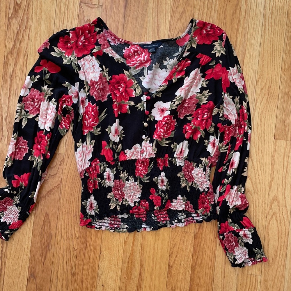 American Eagle Floral Blouse